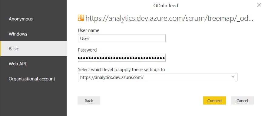 Odata Feed Authentication